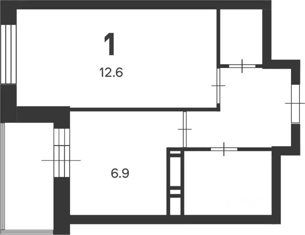 1-к кв. Москва ул. Яворки, 1к5 (29.1 м) - Фото 1