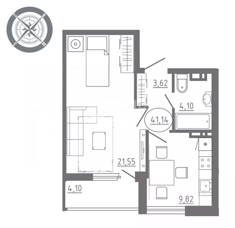 1-к кв. Орловская область, Орел Раздольная ул., 29 (38.8 м) - Фото 2