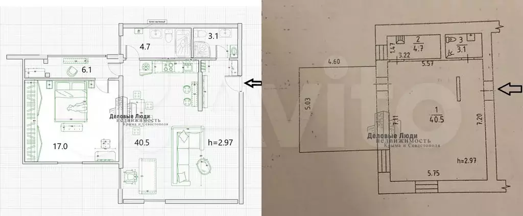 1-к. квартира, 48,2 м, 3/4 эт. - Фото 0