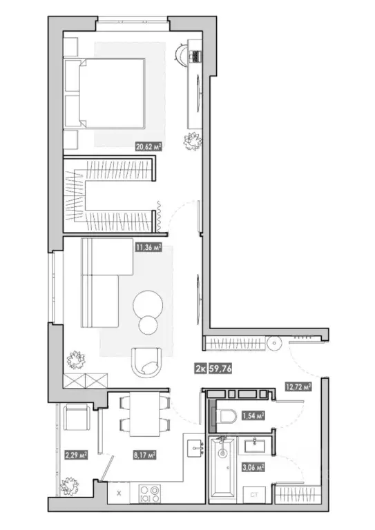 2-к кв. Приморский край, Артем  (59.76 м) - Фото 1