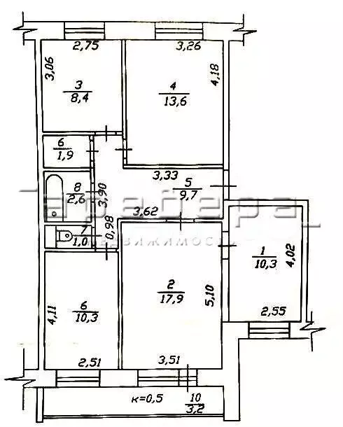 4-к. квартира, 79 м, 2/5 эт. - Фото 0