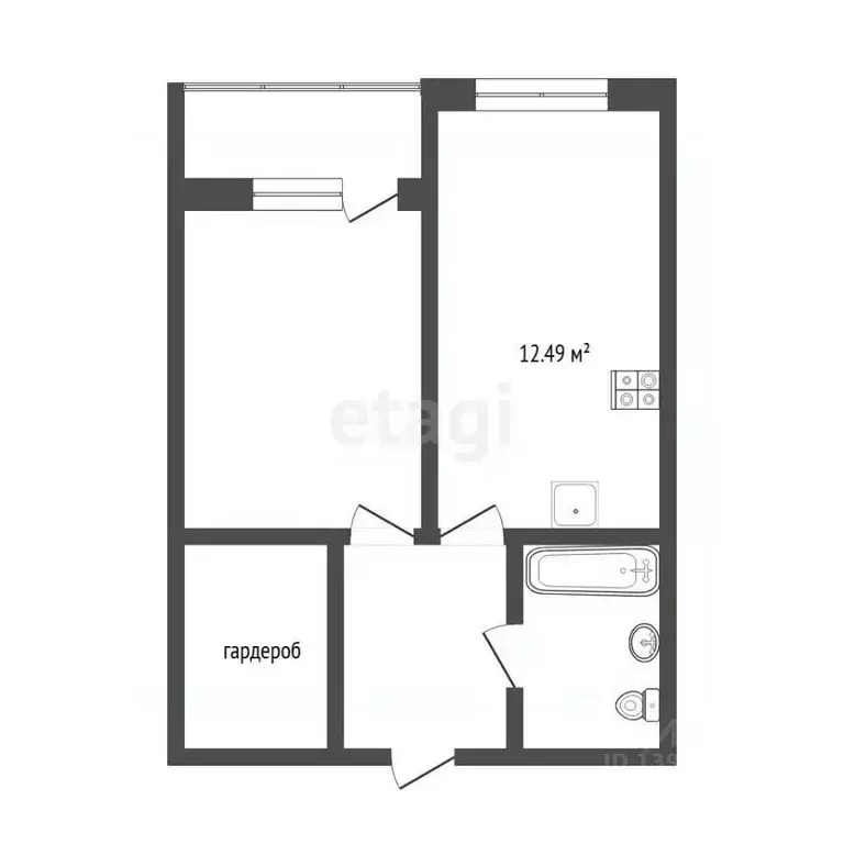 1-к кв. Тюменская область, Тюмень ул. Менжинского, 60 (34.7 м) - Фото 2