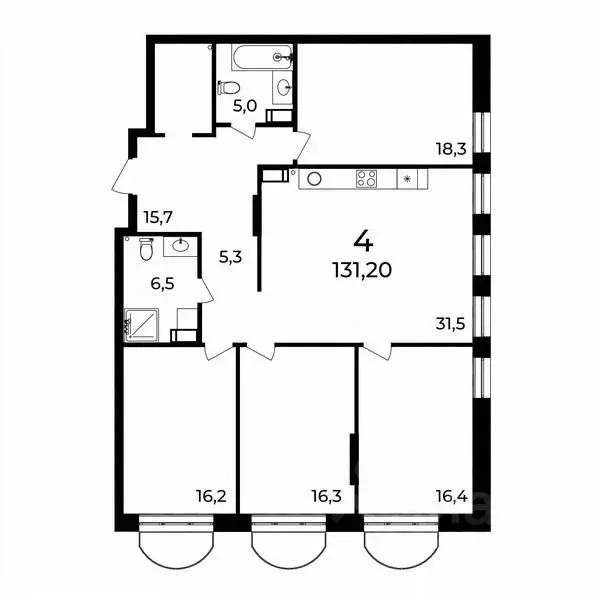 4-к кв. Нижегородская область, Нижний Новгород ул. Воровского, 8 ... - Фото 0