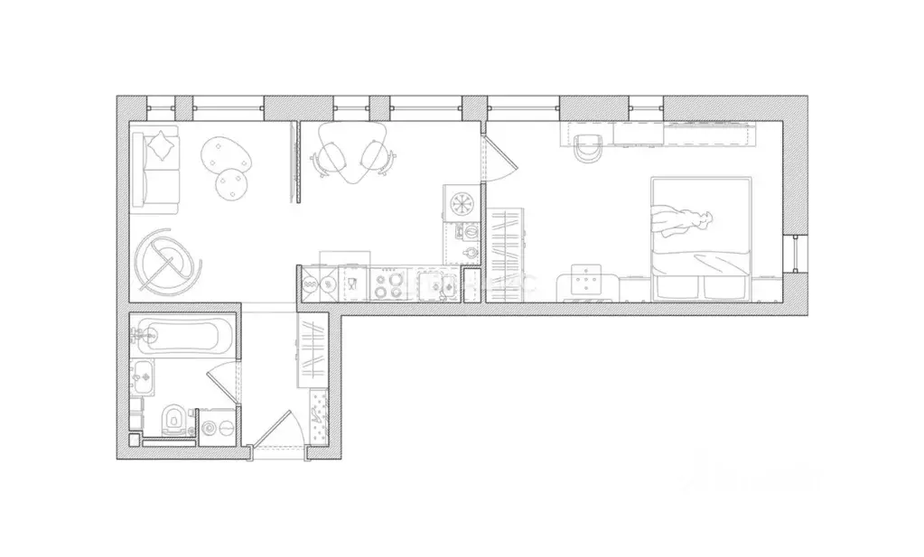 2-к кв. Москва Новоостаповская ул., 16к1 (36.8 м) - Фото 2