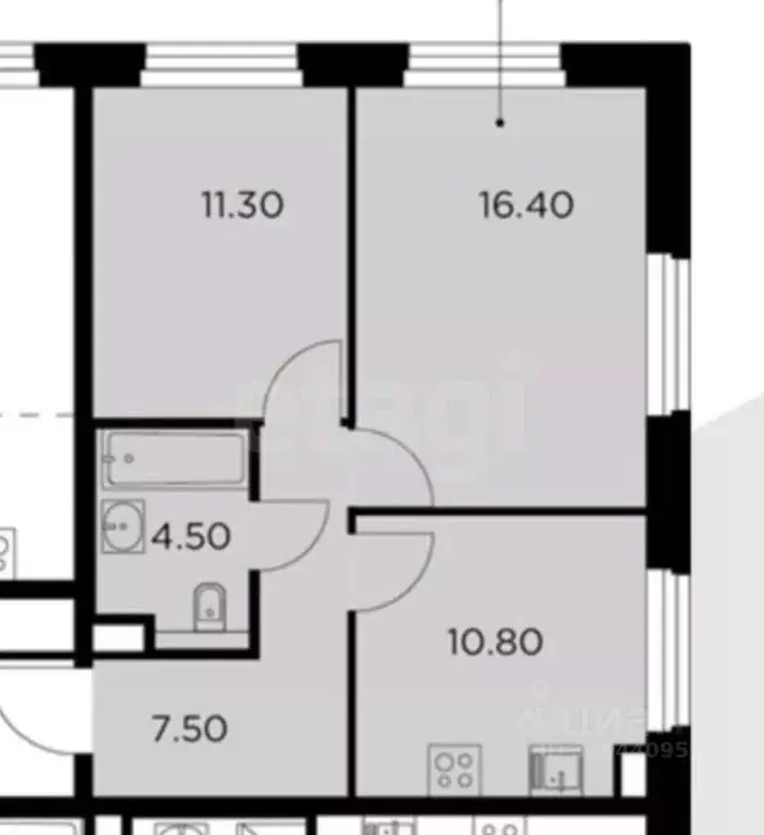 2-к кв. Москва Челобитьевское ш., 12к1 (51.0 м) - Фото 1