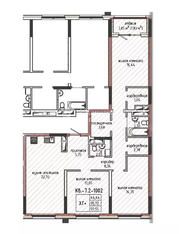 3-комнатная квартира: Тюмень, улица Николая Машарова, 4 (99.4 м) - Фото 0