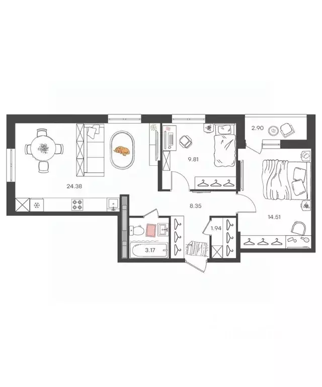 3-к кв. Ульяновская область, Ульяновск ул. Александра Невского, 2Жк5 ... - Фото 0