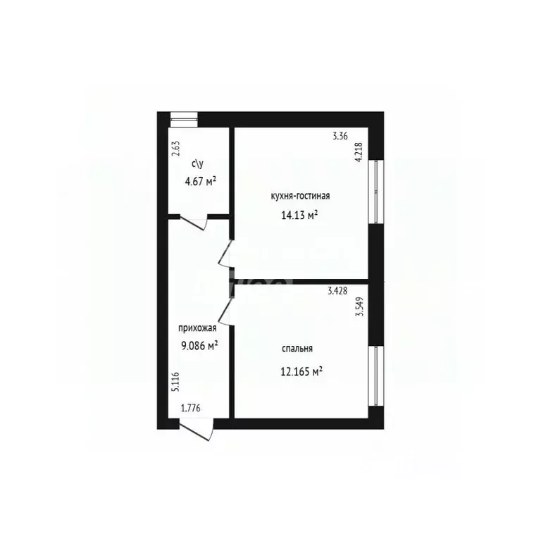 1-к кв. Дагестан, Дербент ул. Мусы Манарова, 79 (40.1 м) - Фото 2