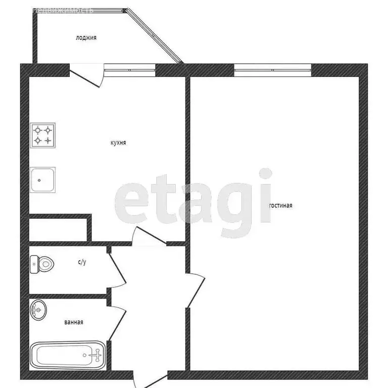 1-комнатная квартира: Тюмень, Обдорская улица, 3 (35.1 м) - Фото 1