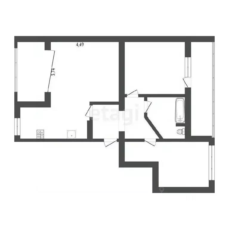 3-к кв. Севастополь ул. Александра Маринеско, 4Б (62.9 м) - Фото 1