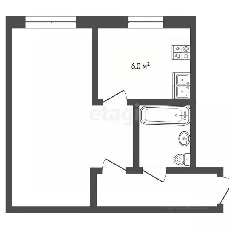 1-к кв. Кемеровская область, Кемерово ул. Дарвина, 3 (30.6 м) - Фото 0