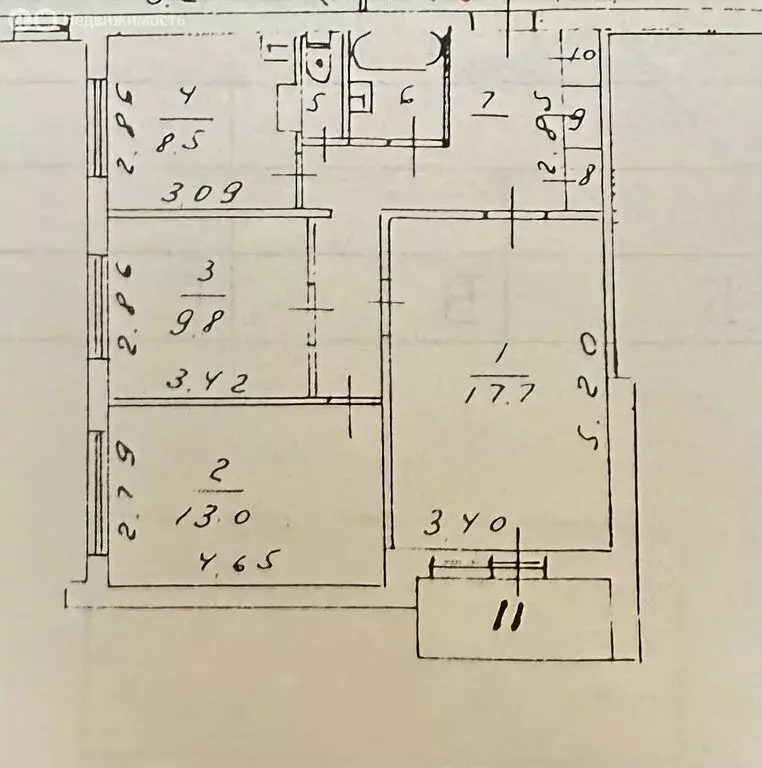 3-комнатная квартира: Долгопрудный, Якорная улица, 1 (69 м) - Фото 1