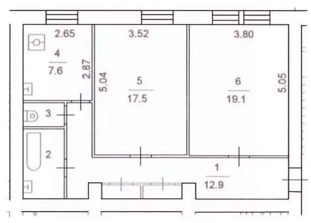 2-к кв. Тульская область, Новомосковск Московская ул., 8 (59.5 м) - Фото 0