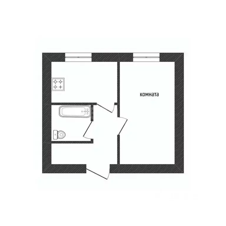 1-к кв. Ленинградская область, Волховский район, д. Бережки 5 (29.5 м) - Фото 1