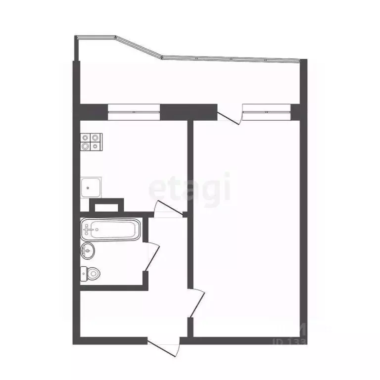 1-к кв. Томская область, Томск Солнечный мкр, ул. Герасименко, 3/16 ... - Фото 2