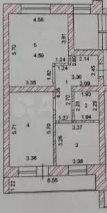 2-к. квартира, 74 м, 3/5 эт. - Фото 0