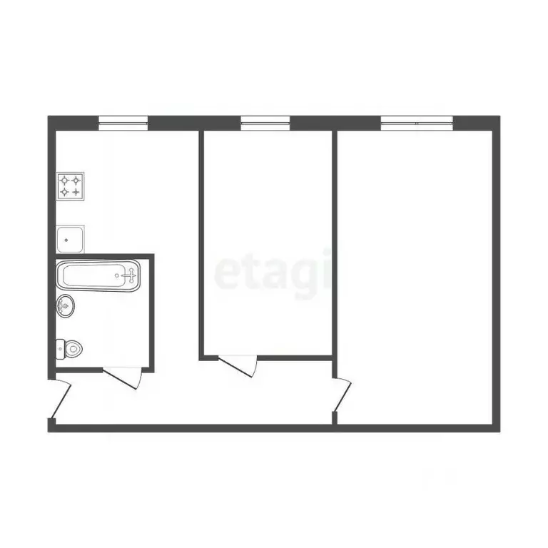 2-к кв. Красноярский край, Красноярск Аэровокзальная ул., 8Б (44.0 м) - Фото 2