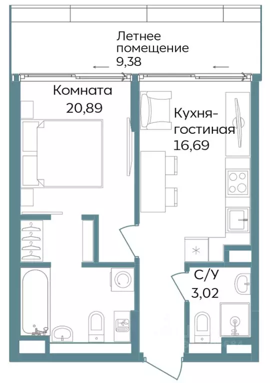 2-к кв. Крым, Саки ул. Морская (49.98 м) - Фото 0