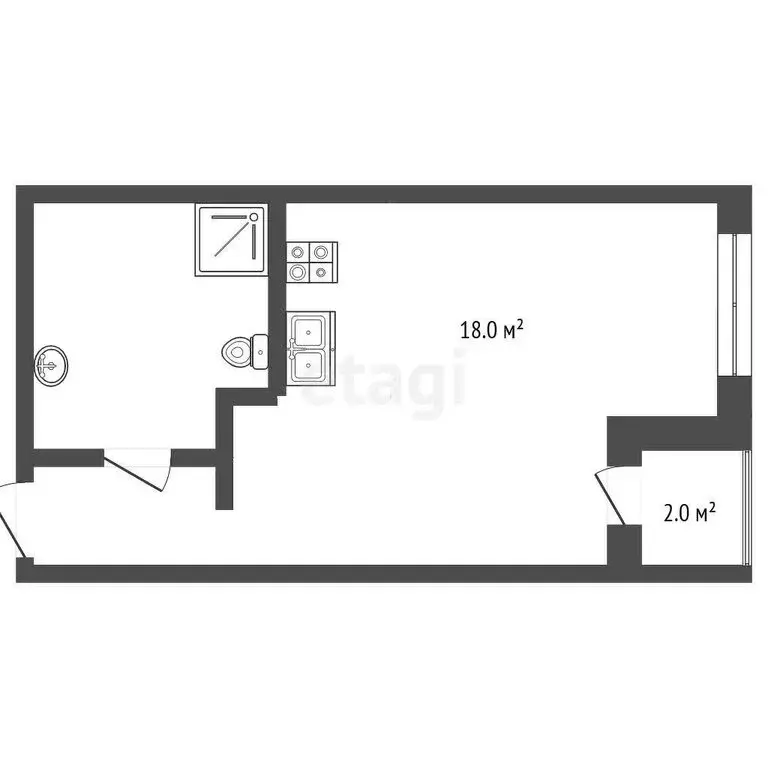Квартира-студия: Туапсе, улица Свободы, 7А (26.7 м) - Фото 0