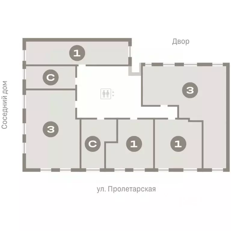 3-к кв. Курганская область, Курган Центральный жилрайон, Дом Кино ... - Фото 2