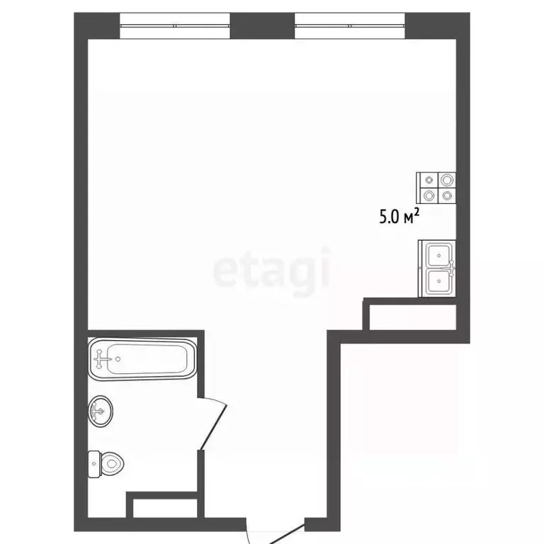 Студия Ростовская область, Ростов-на-Дону ул. Зорге, 11В (32.0 м) - Фото 2