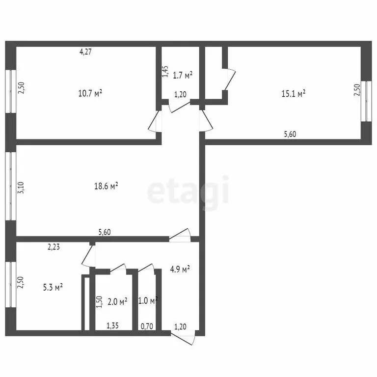 3-комнатная квартира: Кемерово, проспект Ленина, 51А (58.1 м) - Фото 0