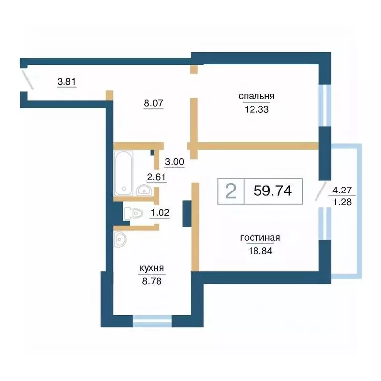 2-к кв. Красноярский край, Красноярск Нанжуль-Солнечный мкр, ... - Фото 1