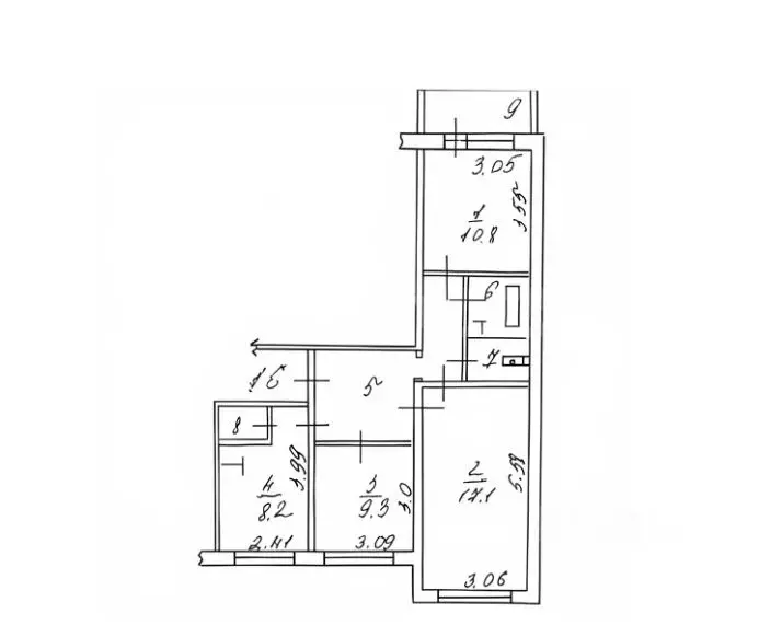 Комната Московская область, Наро-Фоминск ул. Латышская, 9 (10.8 м) - Фото 2