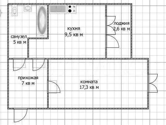 1-к. квартира, 39 м, 14/15 эт. - Фото 0