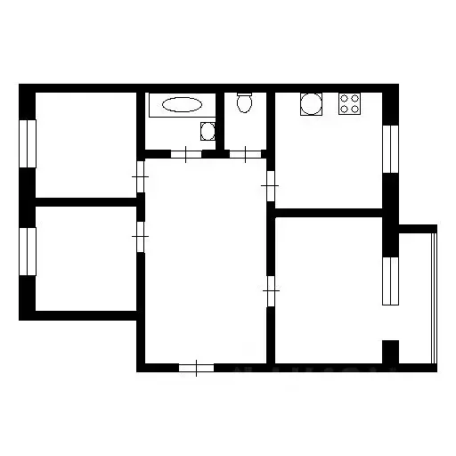 3-к кв. Башкортостан, Стерлитамак Коммунистическая ул., 106 (66.0 м) - Фото 1