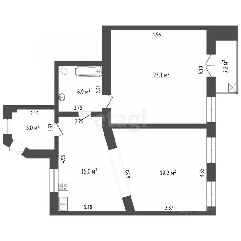 2-к кв. Крым, Евпатория ул. Пушкина, 1 (71.2 м) - Фото 2