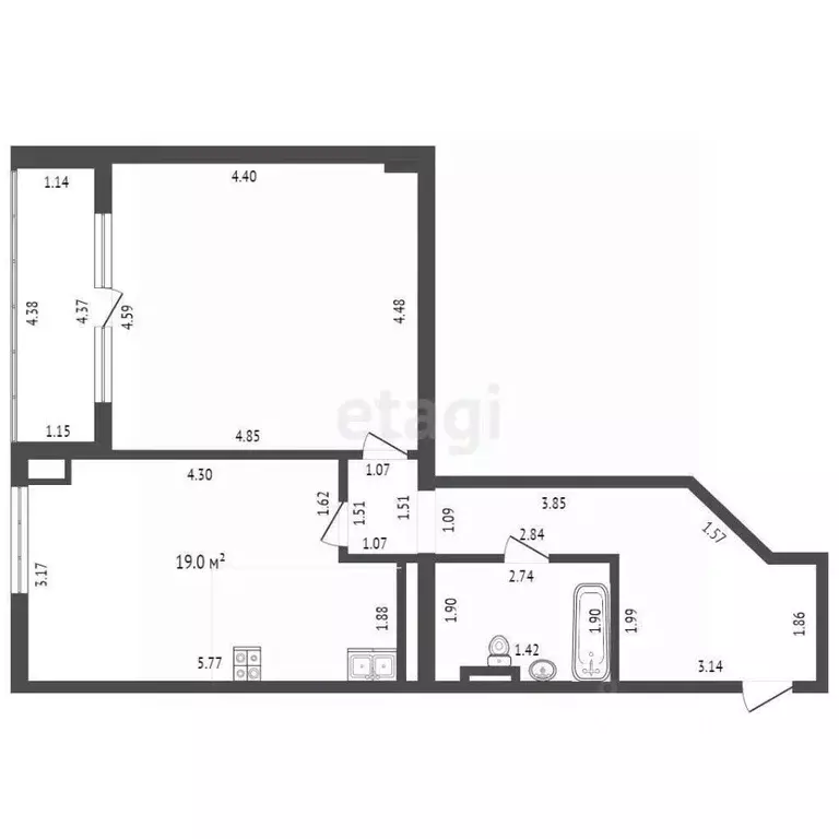 1-к кв. Севастополь просп. Октябрьской Революции, 48к1 (63.5 м) - Фото 1