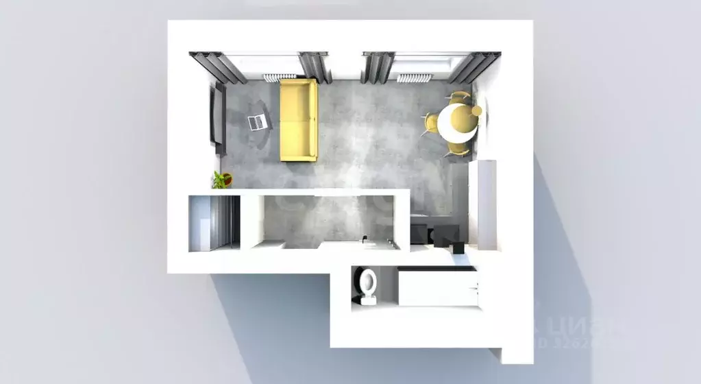 Студия Хабаровский край, Хабаровск ул. Карла Маркса, 144/2Б (34.0 м) - Фото 1