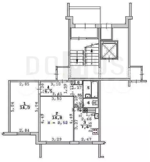 2-к. квартира, 47,5 м, 1/12 эт. - Фото 0