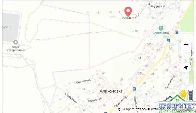 Участок в посёлок Аликоновка, Рассветная улица (14 м) - Фото 1