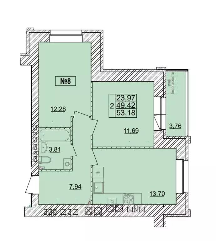 2-комнатная квартира: Ярославль, улица Попова, 16 (53 м) - Фото 1