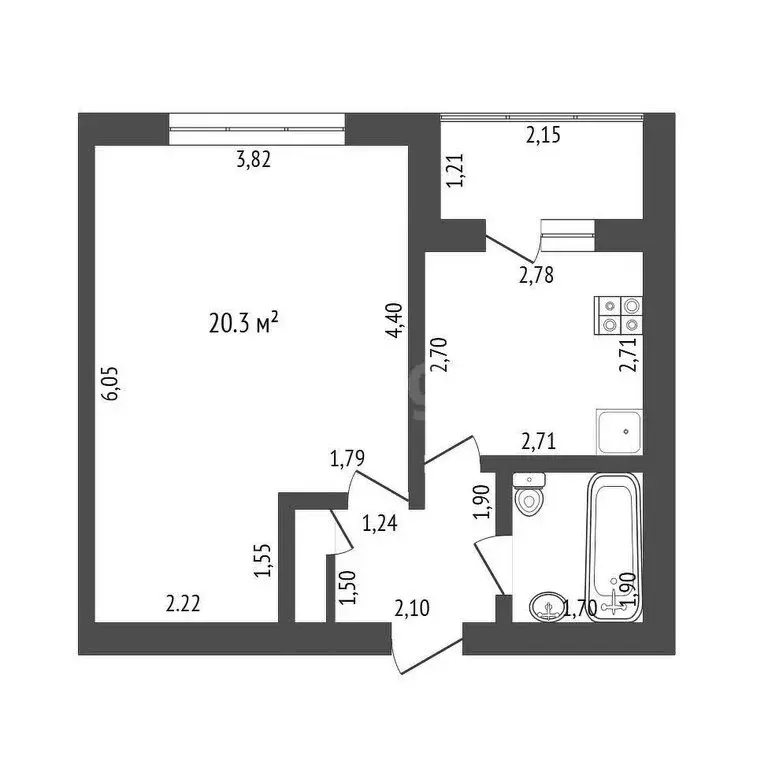 1-комнатная квартира: Стерлитамак, улица Свердлова, 69 (35.2 м) - Фото 1