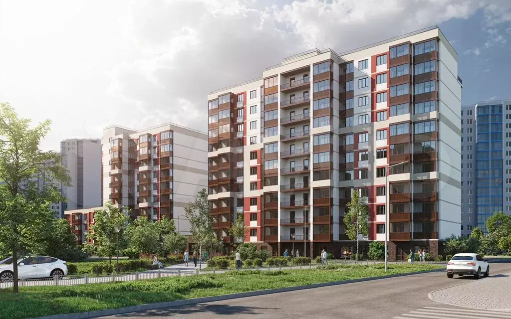 1-к. квартира, 34,7 м, 3/11 эт. - Фото 1