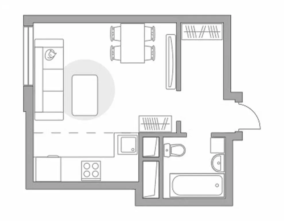 Квартира-студия: Красногорск, Ильинский тупик (26.28 м) - Фото 0