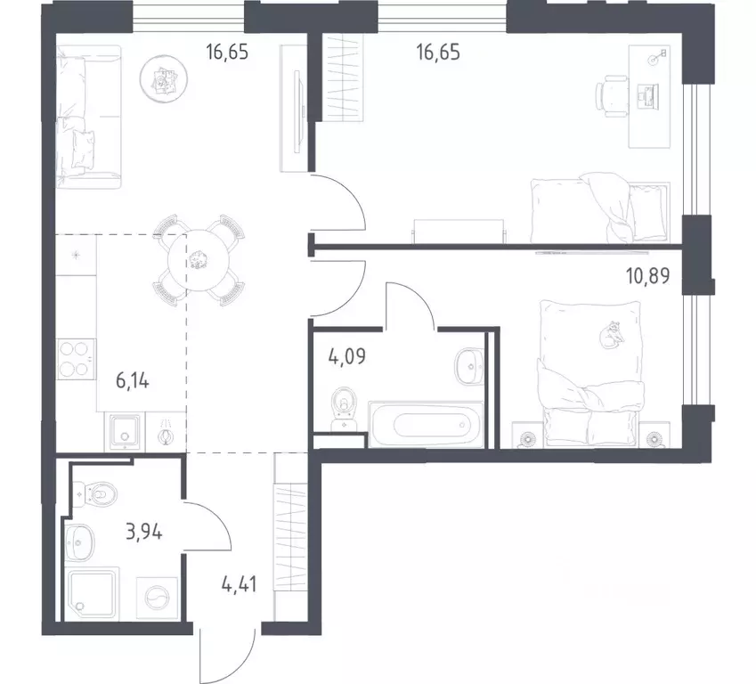 2-к кв. Забайкальский край, Чита Железобетонная ул., 1/4 (62.77 м) - Фото 1