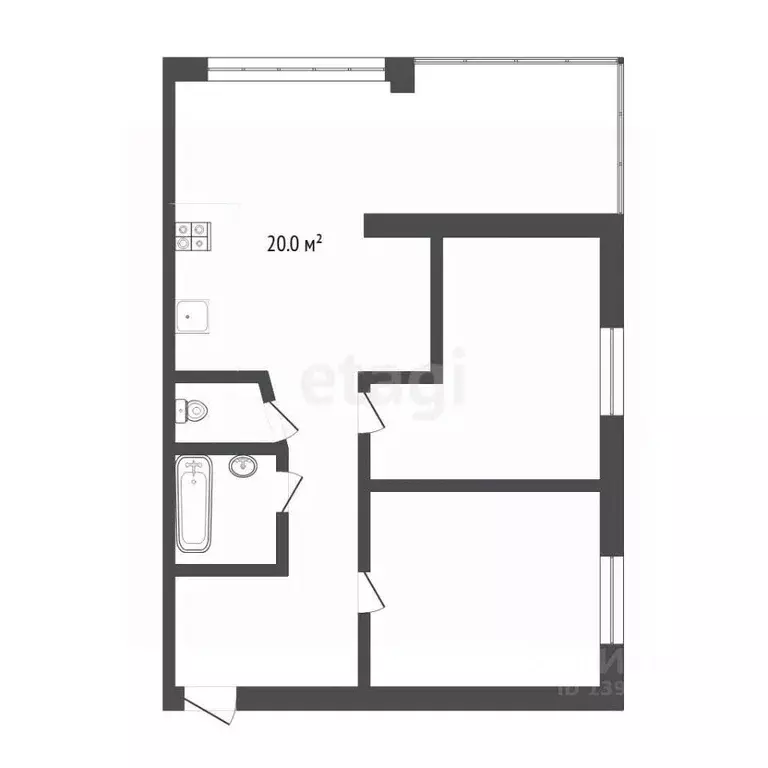 2-к кв. Тюменская область, Тюмень ул. Тимофея Чаркова, 79к2 (62.0 м) - Фото 2
