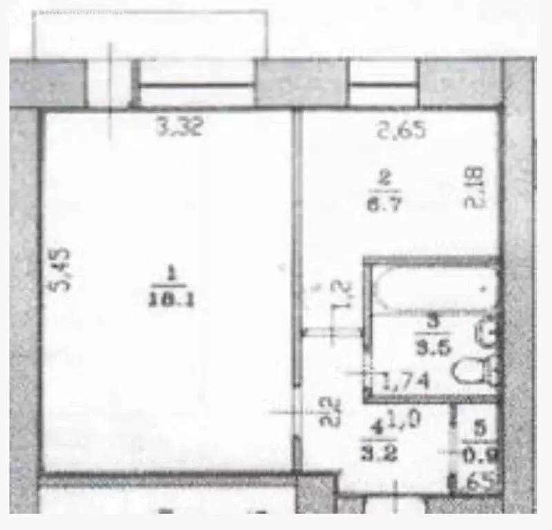 1-комнатная квартира: Балахна, улица Дзержинского, 44 (32.4 м) - Фото 1