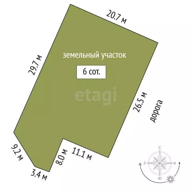 Участок в Тюмень, садовое товарищество Малинка, Рябиновая улица (6 м) - Фото 1