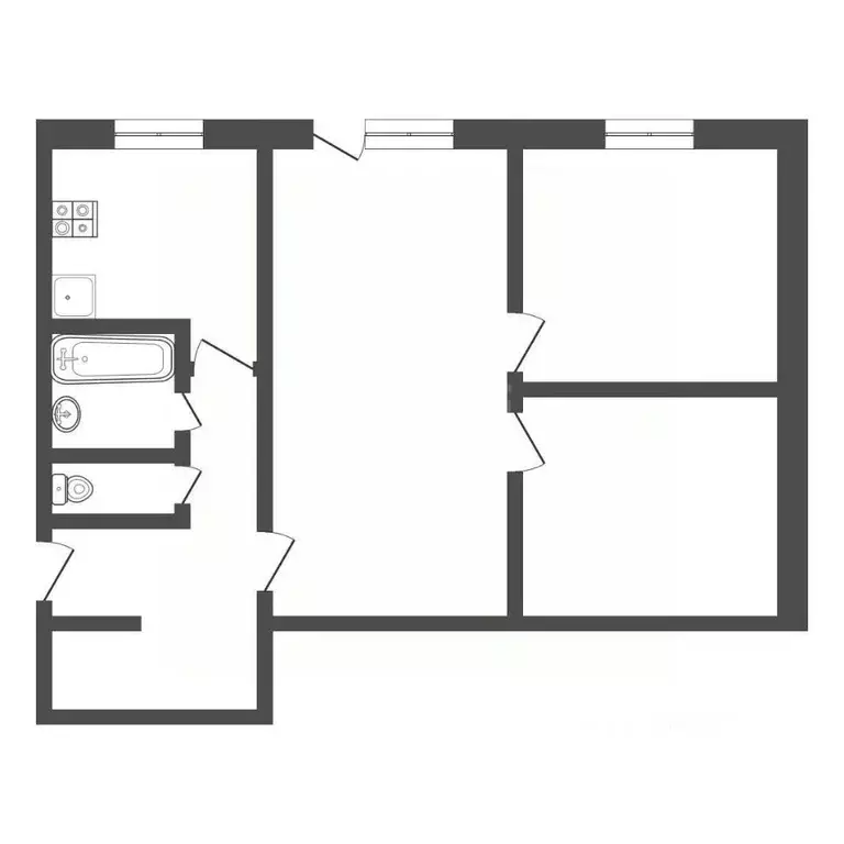 3-к кв. Тульская область, Киреевский район, Шварцевское с/пос, ... - Фото 2