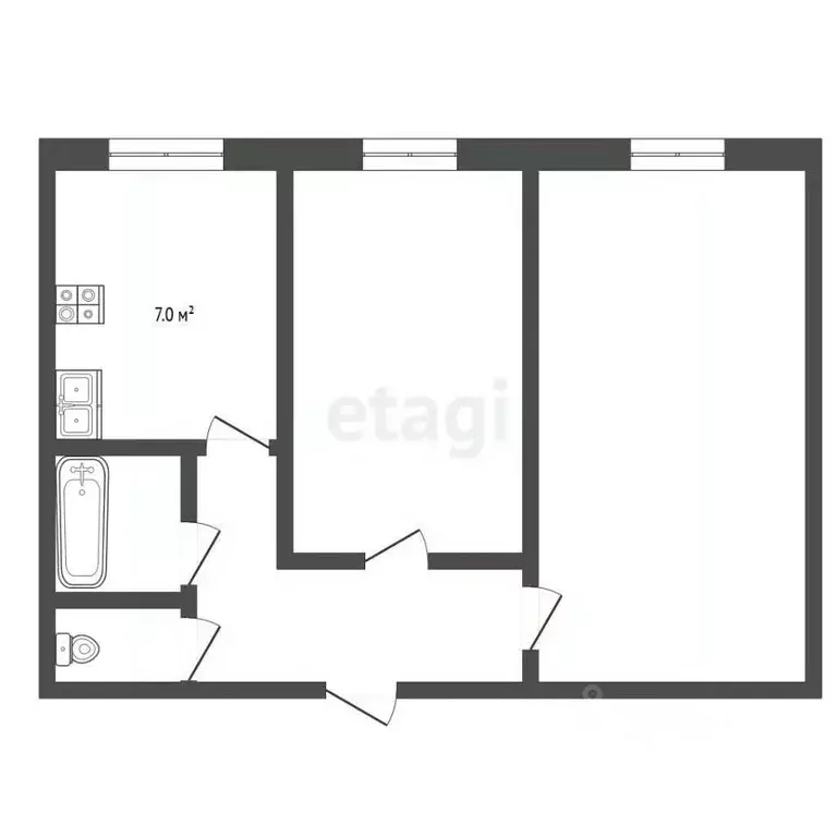 2-к кв. Ямало-Ненецкий АО, Муравленко ул. Ленина, 83 (48.0 м) - Фото 2