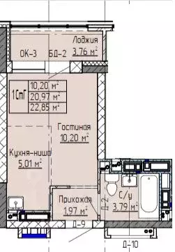 Студия Татарстан, Нижнекамск ул. Баки Урманче, 12 (22.85 м) - Фото 0