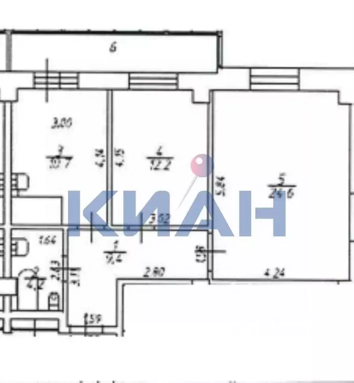 2-к кв. Красноярский край, Красноярск Караульная ул., 39А (61.1 м) - Фото 1