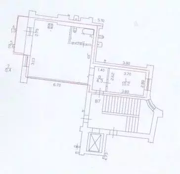 Свободной планировки кв. Санкт-Петербург наб. Реки Фонтанки, 71 (53.0 ... - Фото 0
