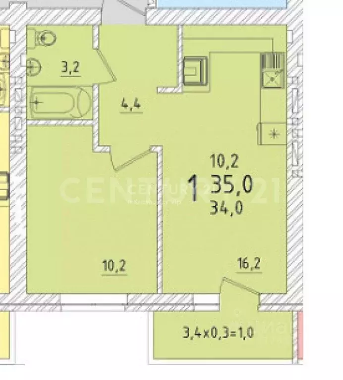 2-к кв. Адыгея, Тахтамукайский район, Старобжегокайское с/пос, Новая ... - Фото 2