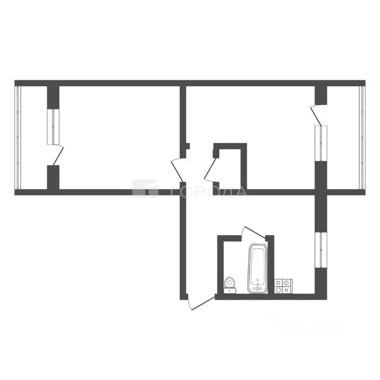 2-к кв. Кемеровская область, Новокузнецк ул. 40 лет ВЛКСМ, 78 (47.7 м) - Фото 2